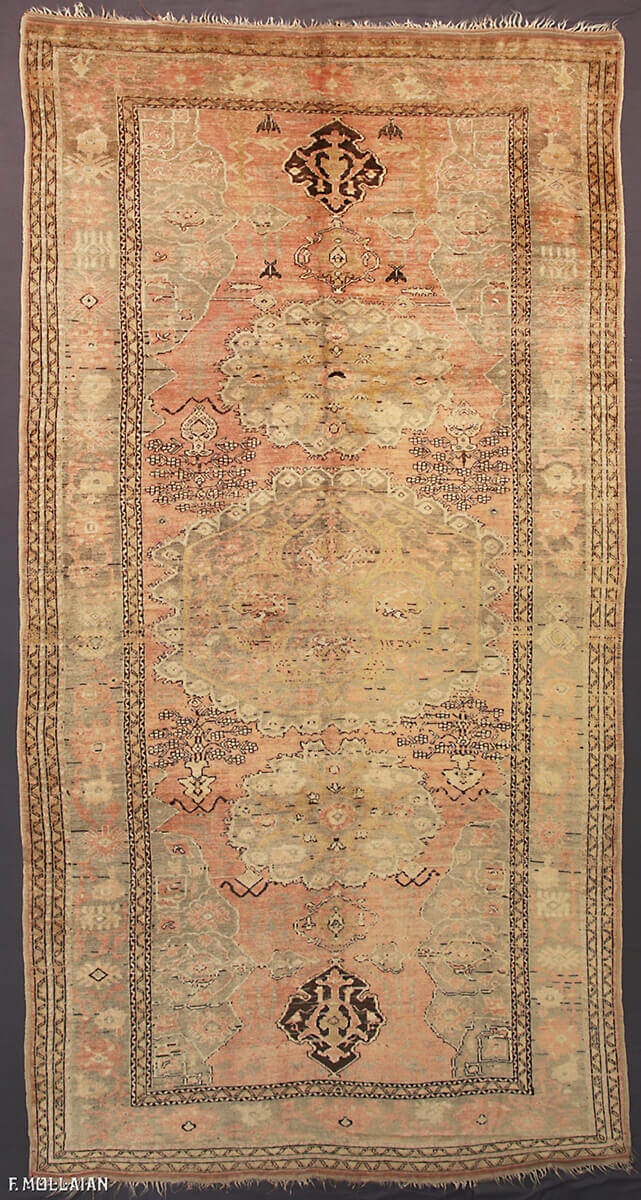 Tapis Turc Semi-Antique Ushak (Oushak) n°:74265873